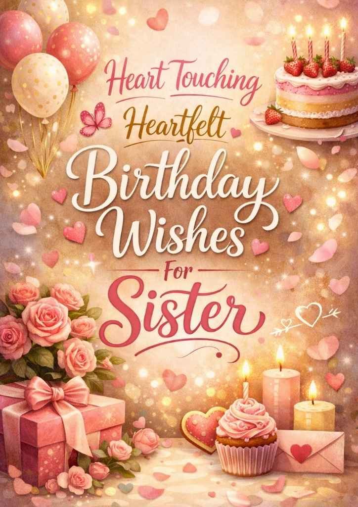 Heart Touching Heartfelt Birthday Wishes For Sister