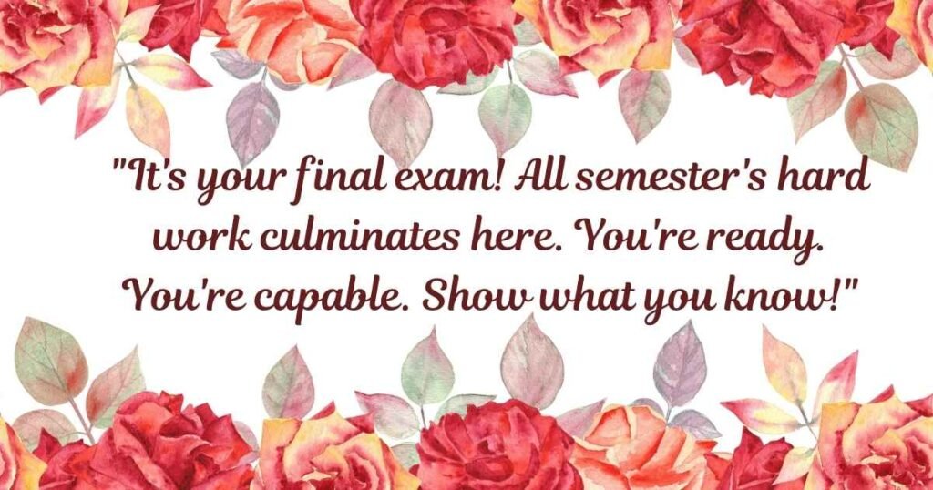 Wish 10: Exam Success Wish For Final Exams