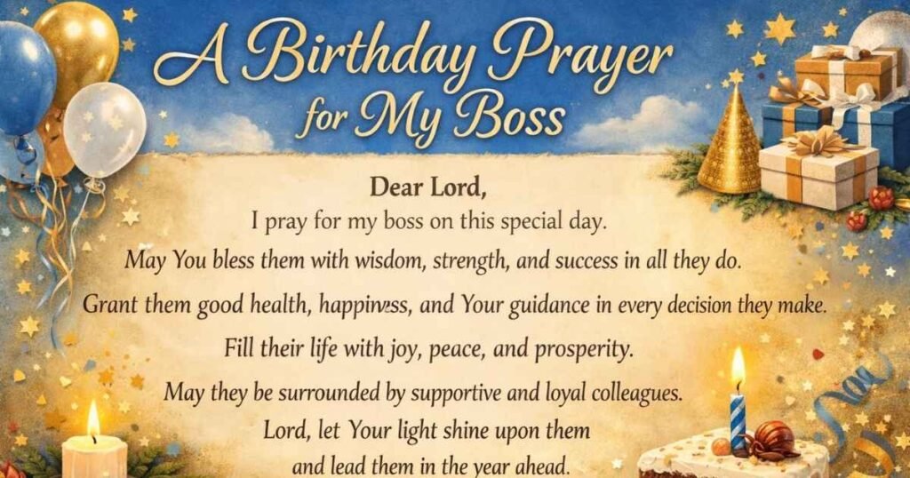 Birthday Prayer for My Boss