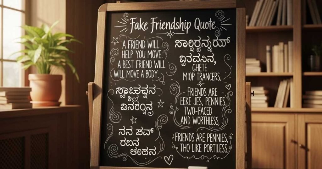 Fake Friendship Quotes in Kannada