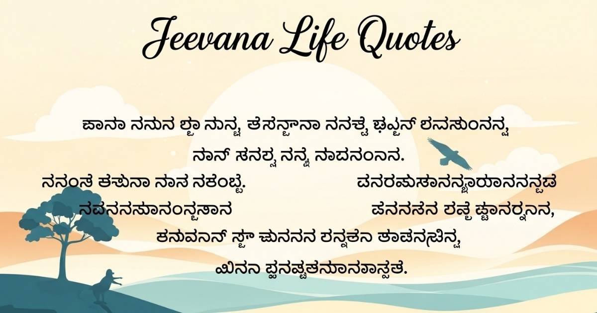 Jeevana Life Quotes in Kannada