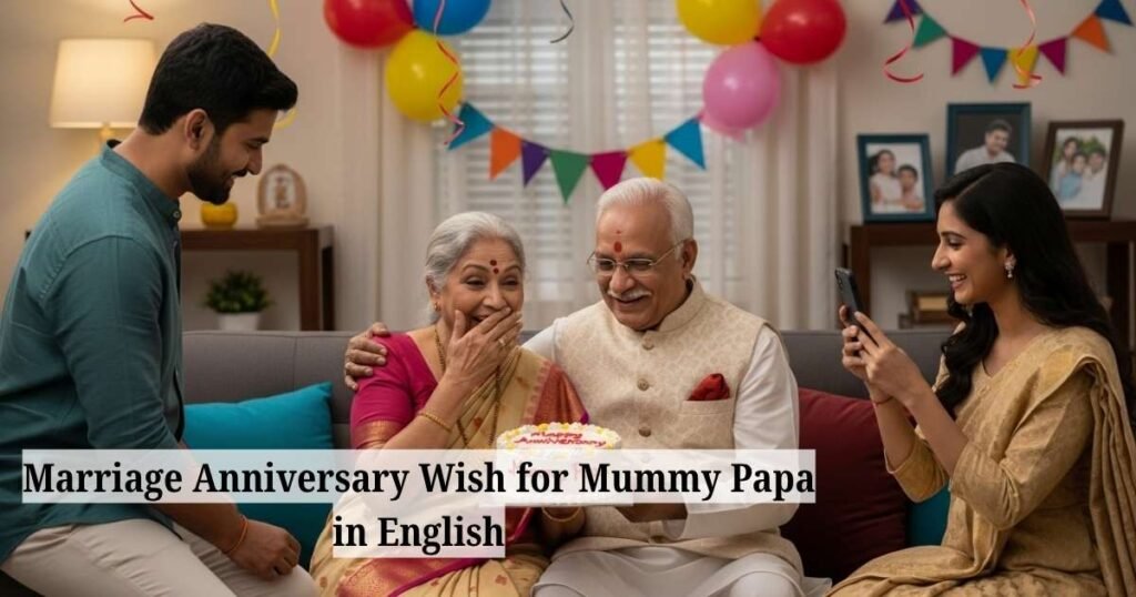 Marriage Anniversary Wish for Mummy Papa in English