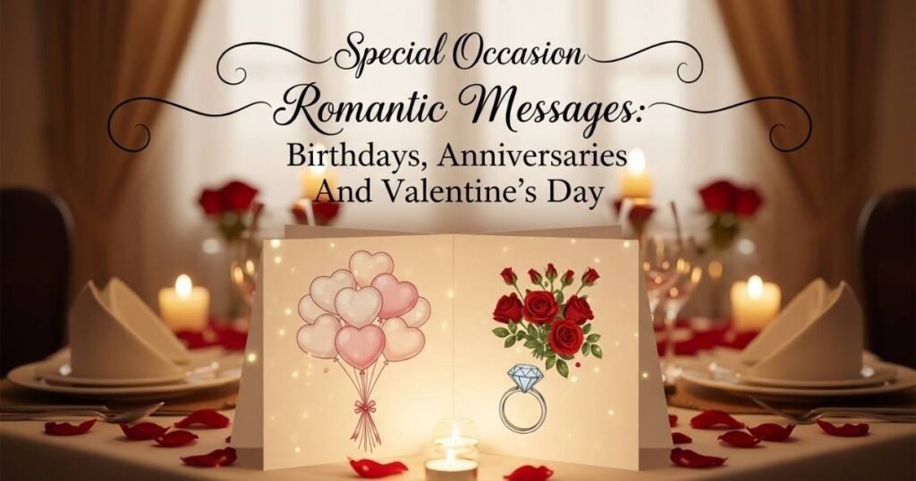 Special Occasion Romantic Messages: Birthdays, Anniversaries, And Valentine's Day