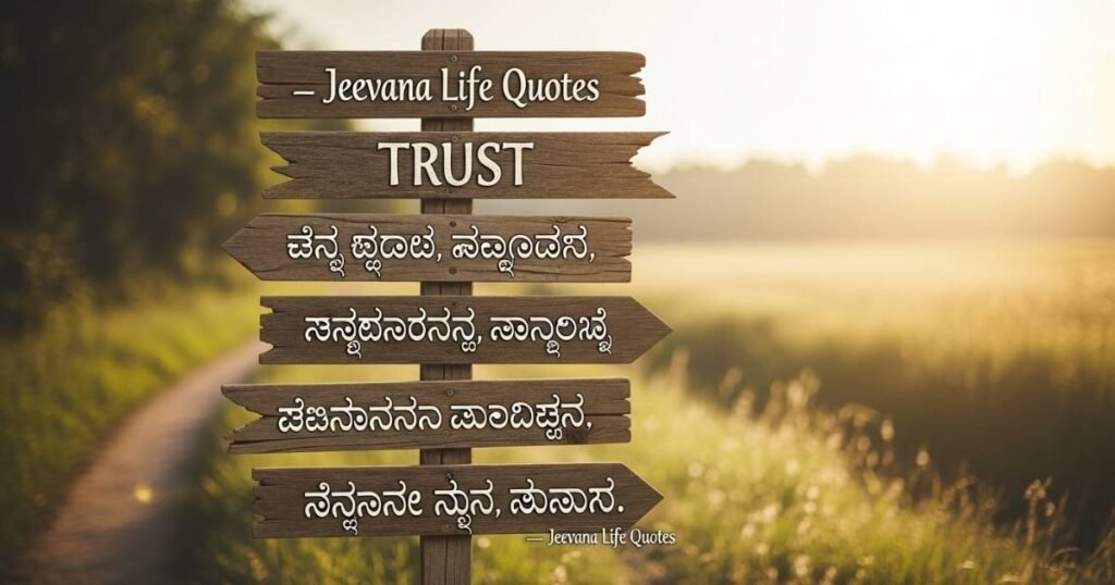 Trust Relationship Jeevana Life Quotes in Kannada