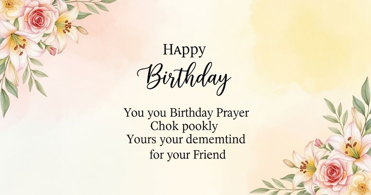 happy birthday prayer for a Friend