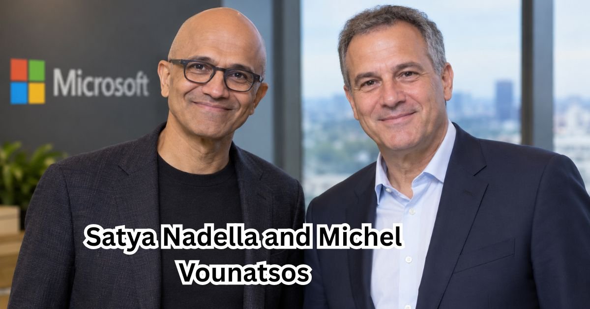 Satya Nadella and Michel Vounatsos